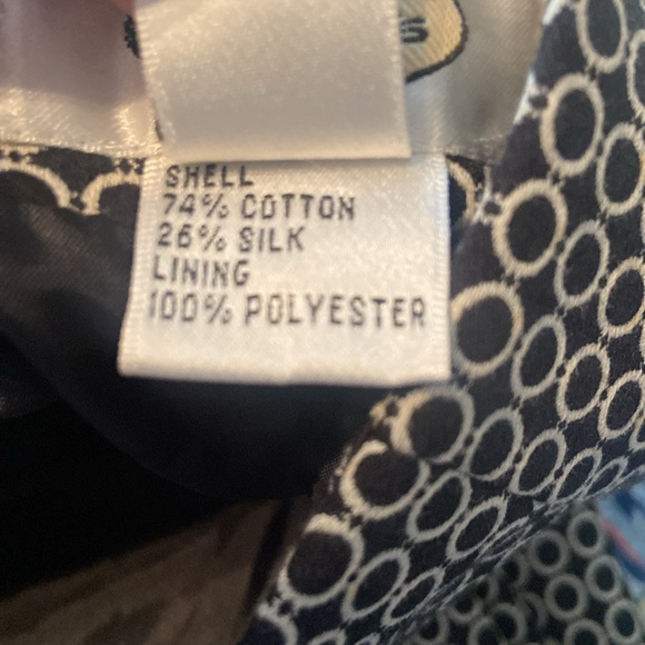 Talbots Black & White Geometric Circle Ankle Crop Pant Size 8 - Picture 3 of 3